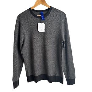 Kit and Ace Men's Every Day Merino Wool Charcoal / Heather Grey Crewneck Sweater